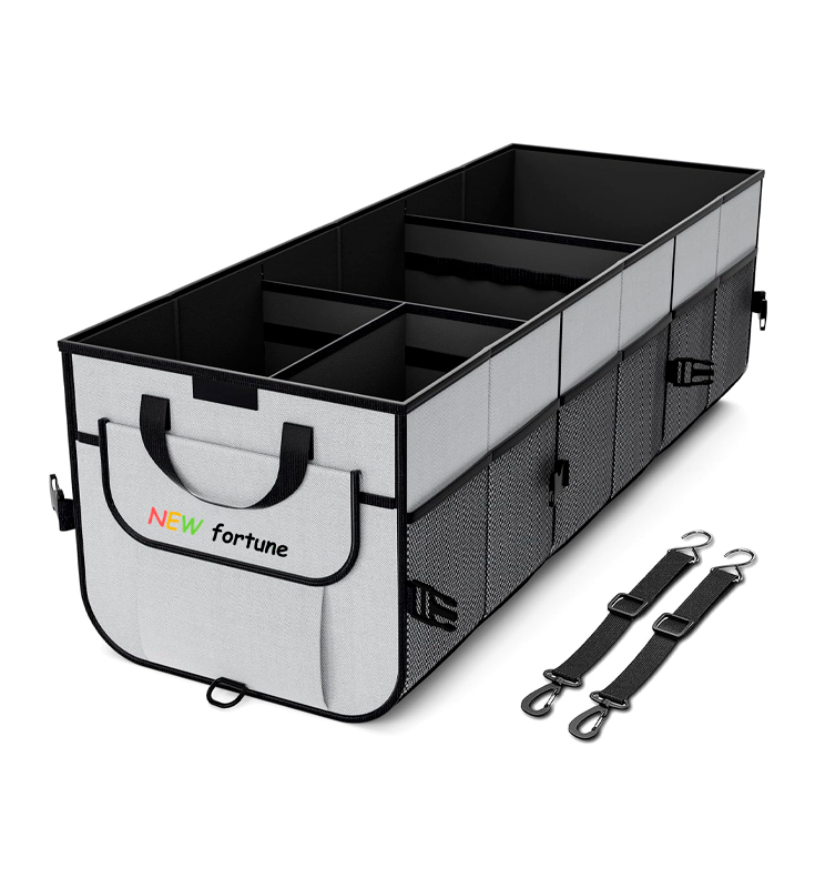 H-08 Organizador de armazenamento de carro dobrável com vários compartimentos de alta capacidade