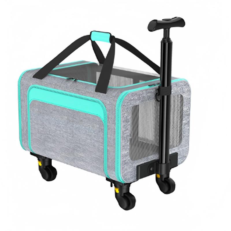 Bolsa expansível para animais de estimação em Oxford com alça telescópica